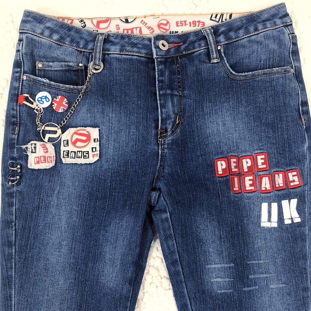 Pepe Jeans London Union Jack Rings Badges Patches
